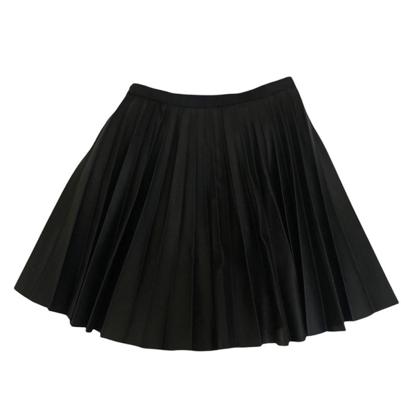 FAUX Leather Pleated Skirt - Picture 1 of 4